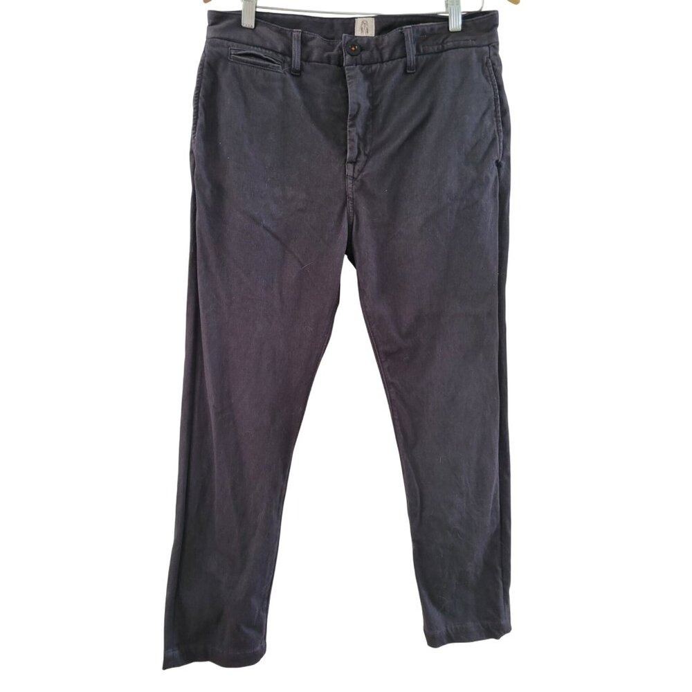 Hiroshi Katu Black Denim Jeans Size 32 The Axe Slim Chino Charcoal USA